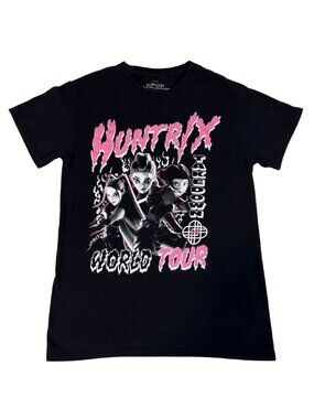 K-Pop Demon Hunter's Men's "Huntrix Takedown World Tour" Tee in Black Size Small